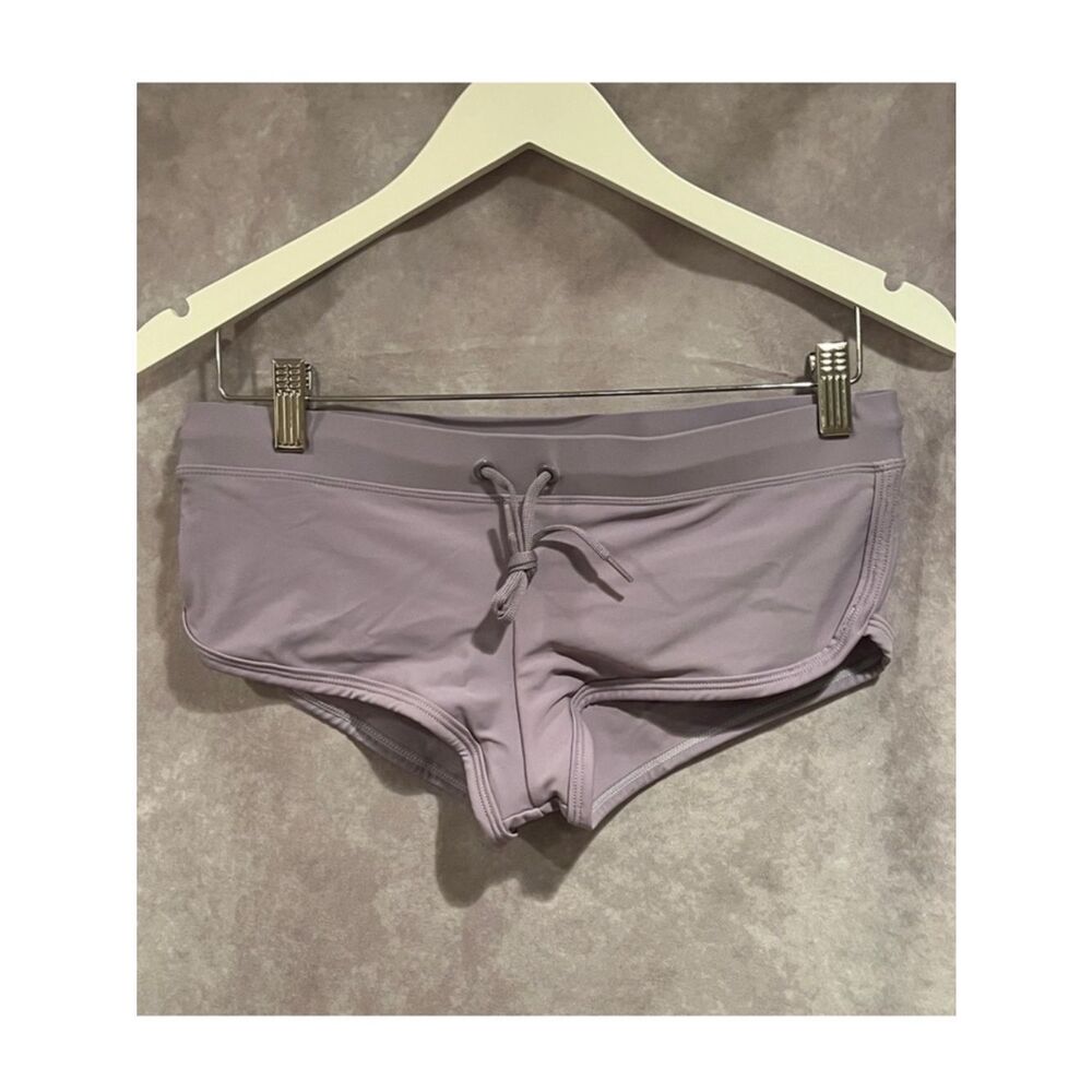 NWT Sporti Women's Swim Shorts Active Cheeky Boyshort Lavender Gray sz medium
